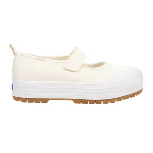 Keds Womens Canvas Mary Jane Flats Casual - Off White