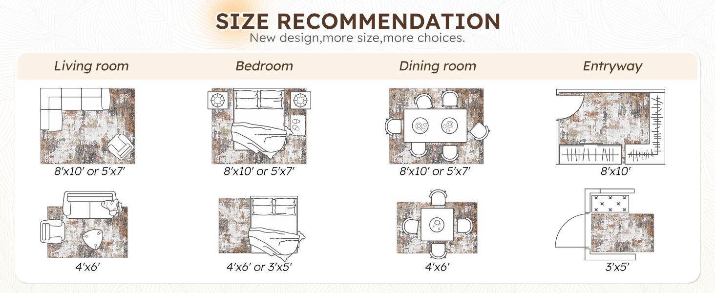 RaybeeFurniture Washable Non-Slip Area Rug, Vintage Distress Print Pattern Medallion Carpet, Soft Low Pile Indoor Mat for Living Room, Bedroom & Entryway, Modern Art Design, Lightweight, Easy to Clean & Machine Washable