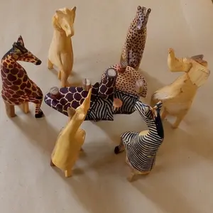 African Wooden Carvings - Custom Made Animal Figurines