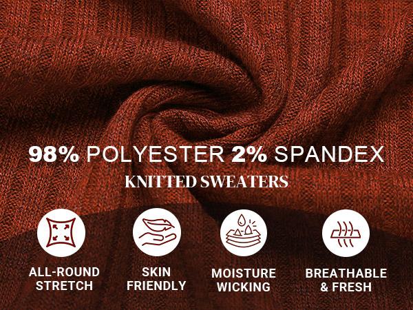 Women's Knit Shirt Soft Puff Long Sleeve Blouse Tops Lightweight V Neck Tunic XS-XXL Casual Winter Fitted Plain Black Thin