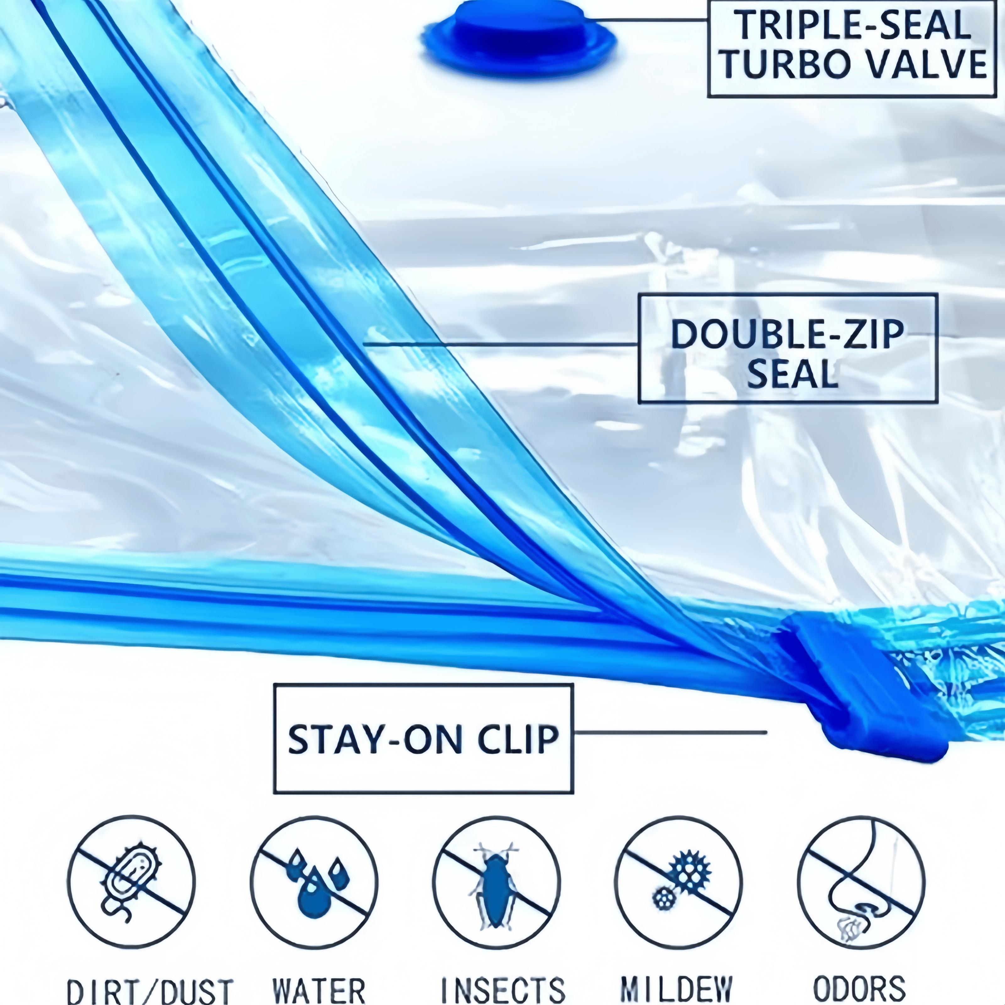 Larger & Thicker 12 Pack Vacuum Storage Bags with Electric Pump 5 Layer Thick Reusable Odor Free Space Saver for Clothes Mattress Blanket Duvets Pillows Comforters Travel Thickened PP Plastic Organizer Sample Bag Bedding Compression Room Tool