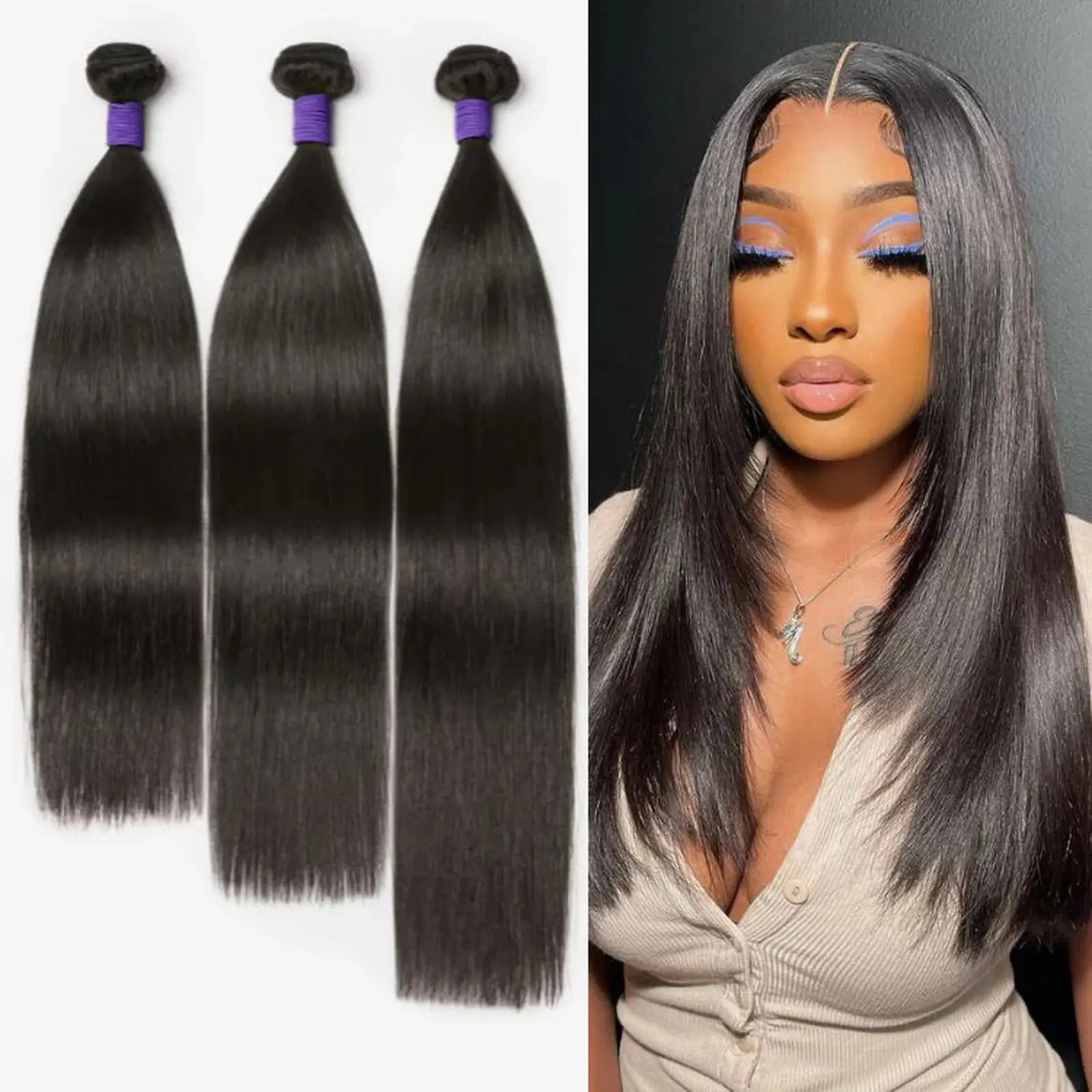 LUVME Bundles High-End Salon Upgraded 13A 100% Virgin Remi Human Hair Body Wave/Deep Wave/Silky Straight/Messy Curl/Burmese Curl