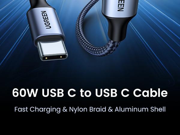 UGREEN USB Type C PD 60W Fast Charging Data Cable, 20V/3A Charger, Compatible for SAMSUNG S24 Ultra, iPhone 17/16, MacBook, Electronic Cellphone Devices-Deals for You，Labor Day Sale，TikTokShopBlackFriday ,TikTokShopHolidayHaul
