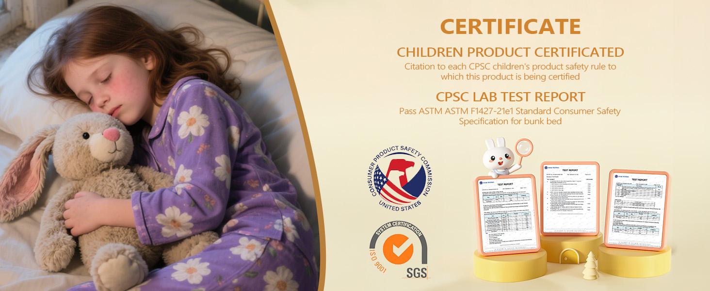 JOYMOR Bunk Bed Twin Over Twin, Metal Twin Size Bed Frame with Safety Guardraild for Boys Girls, Junior, Low Profile Space Saving Design, Mattress Not Included