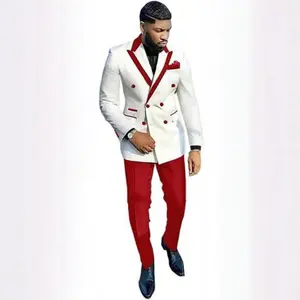 slim suit Wedding Business Workplace Two-piece Suit Double-breasted Fabric Spring Style