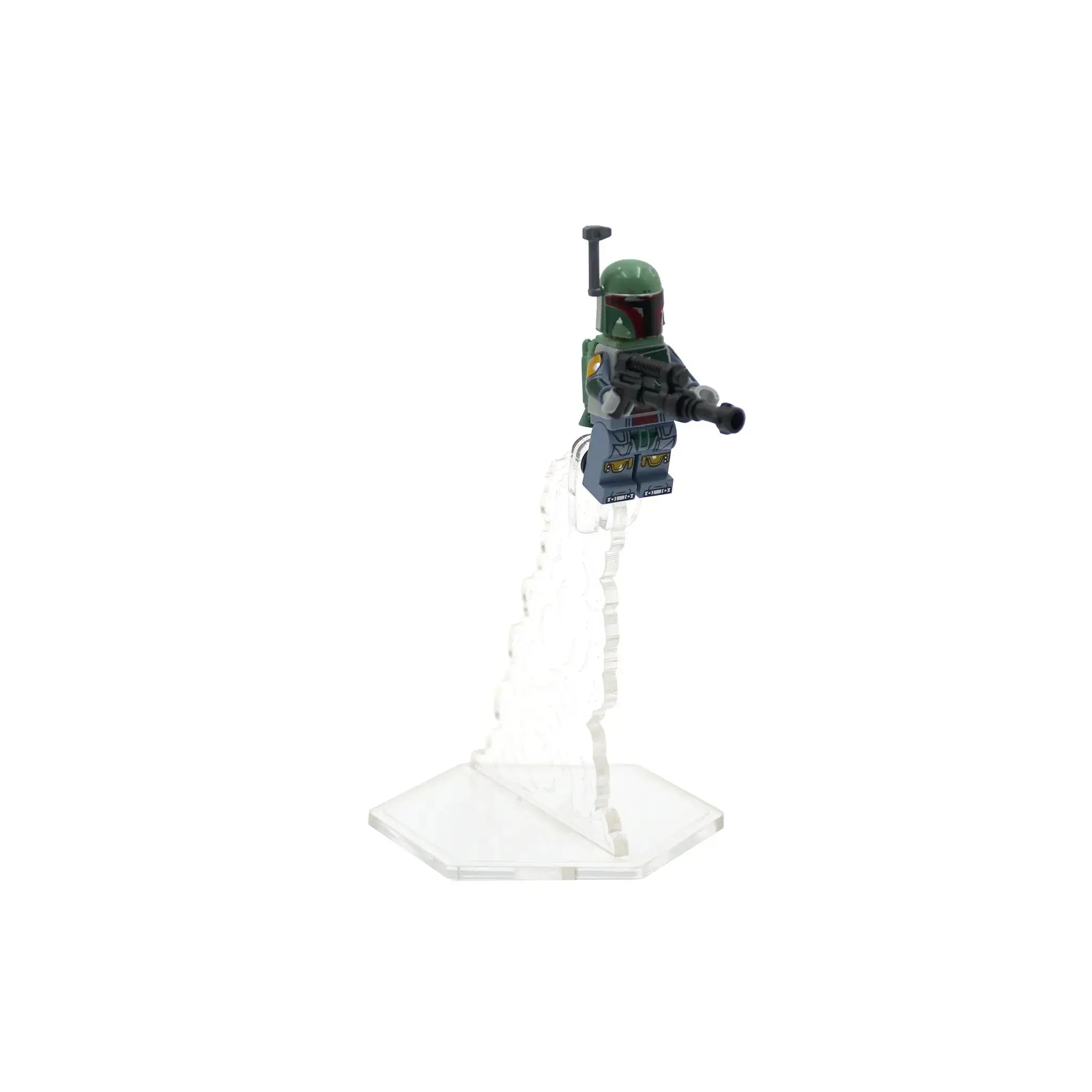 Acrylic Engraved Smoke Dynamic Display Stand Compatible with LEGO® Minifigures - Figure Not Included