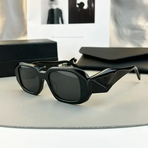 Men's Fashion Sunnies - Polygonal Thick Modern Frames, High-End Designer-Inspired Sleek Rectangular UV Protection Eyewear for Women, Modern Frames Sunglasses