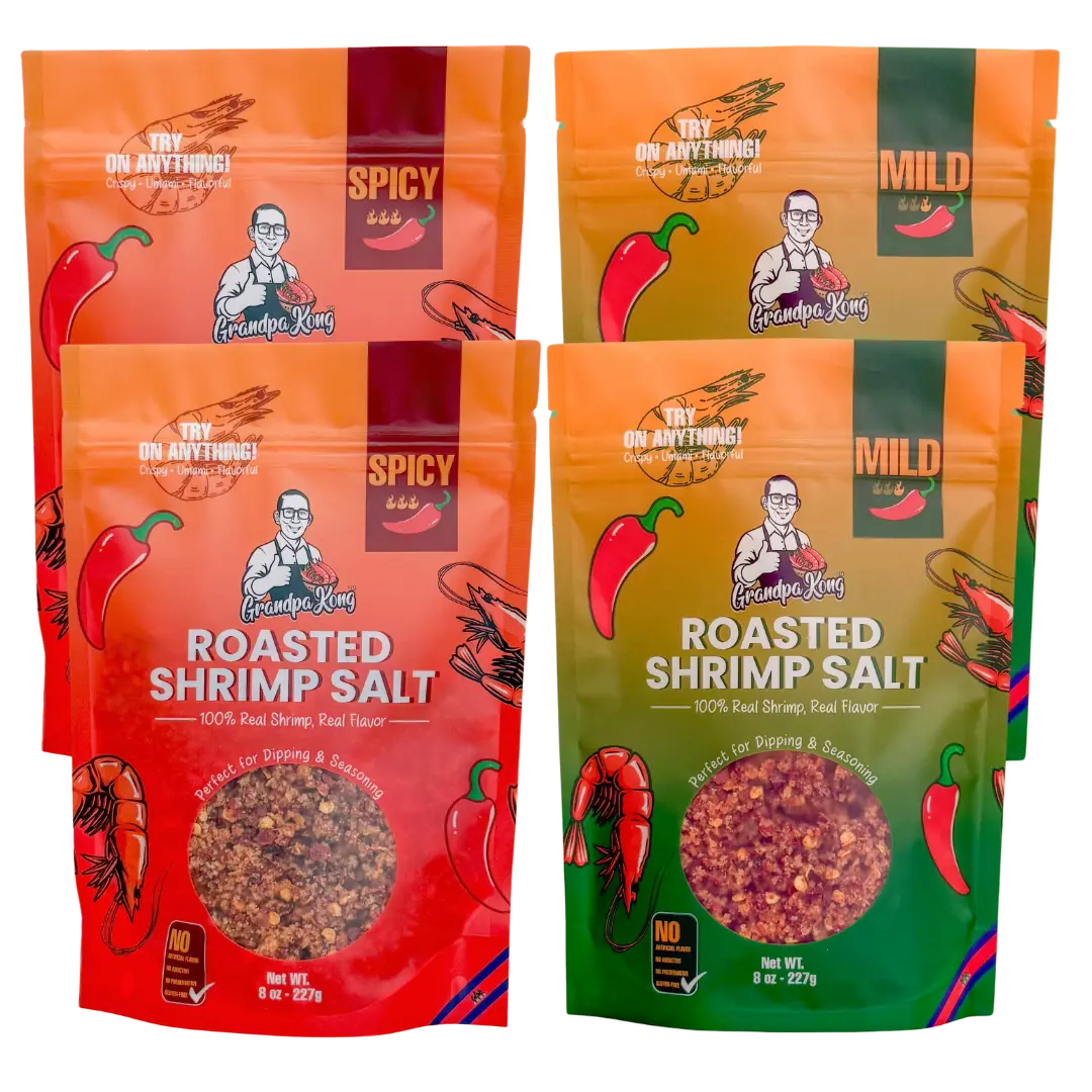 Roasted Shrimp Salt - 4 PACK MILD & SPICY Flavor
