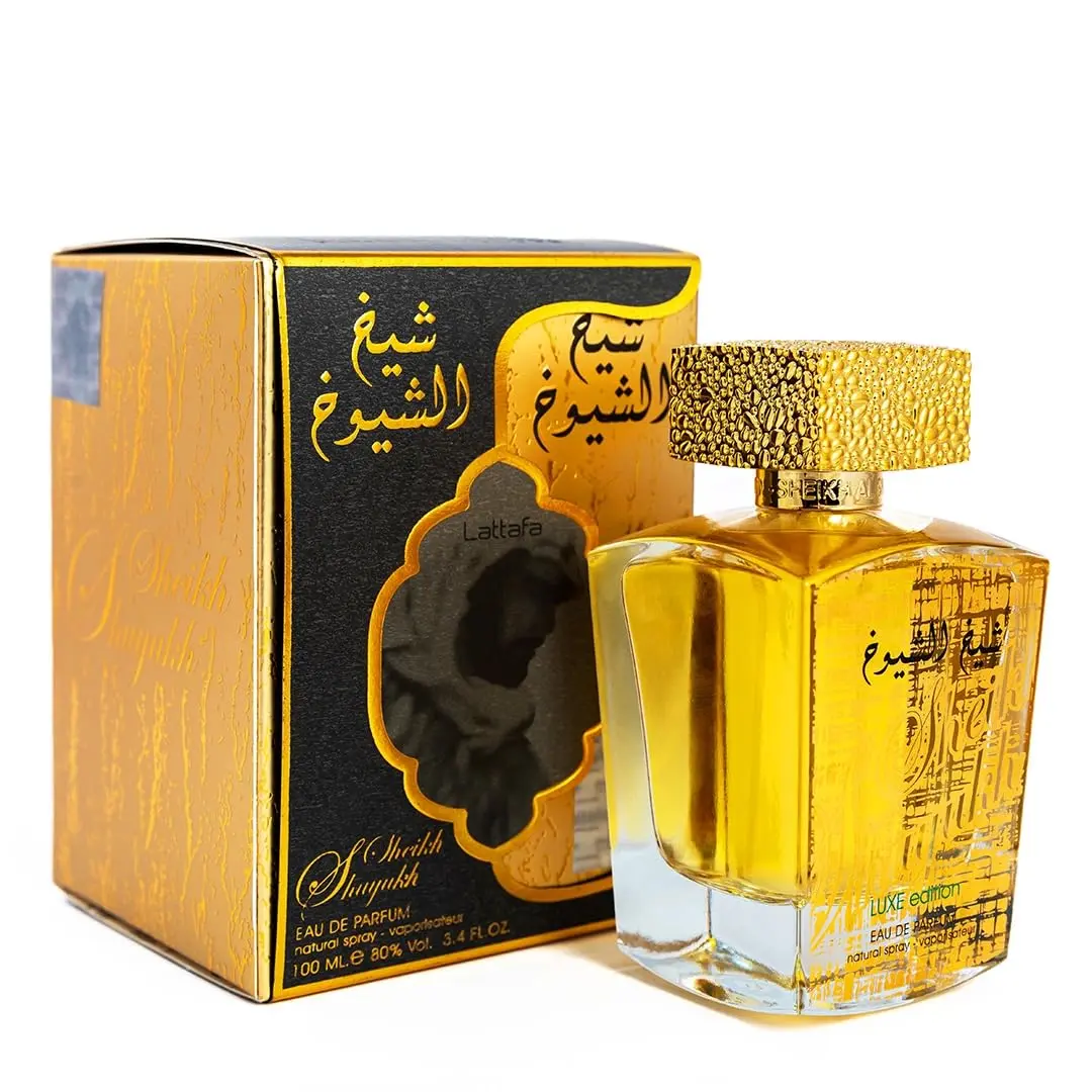 Lattafa Sheikh Al Shuyukh Luxe Edition Eau de Parfum Spray for Unisex, 3.4 Ounce