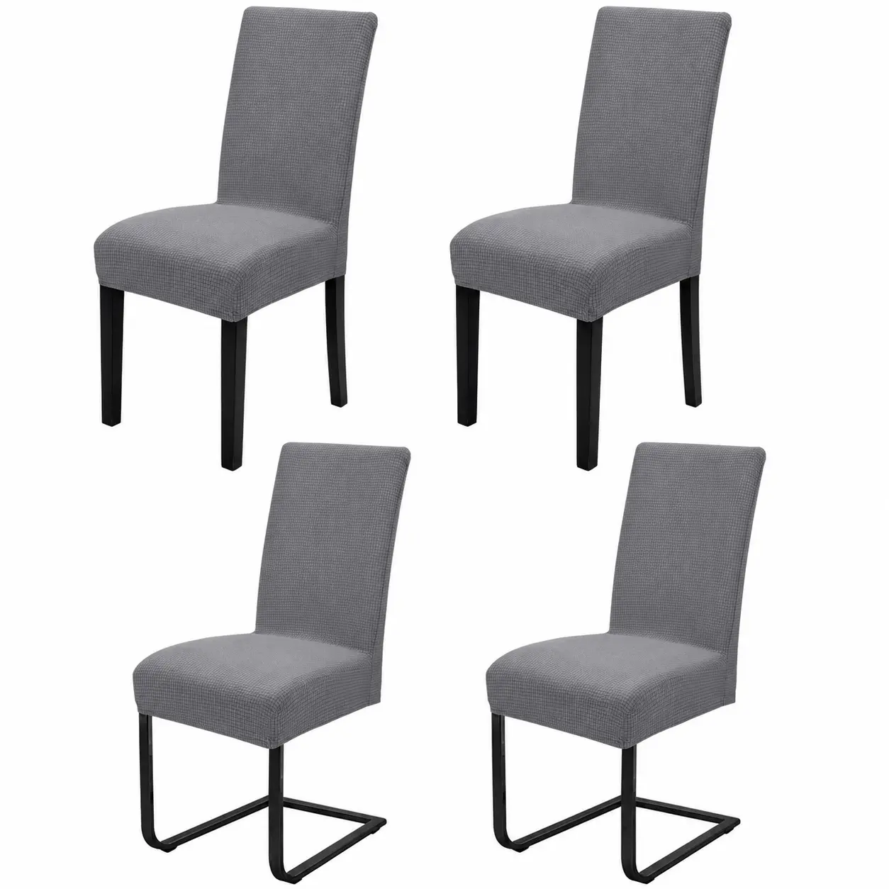 MTREO 4 6 Pack Dining Chair Covers, Stretch Dining Chair Slipcovers Protector, Removable Washable Slipcovers ​for Hotel, Restaurant,Dining Room,Banquet Chair Covers Set