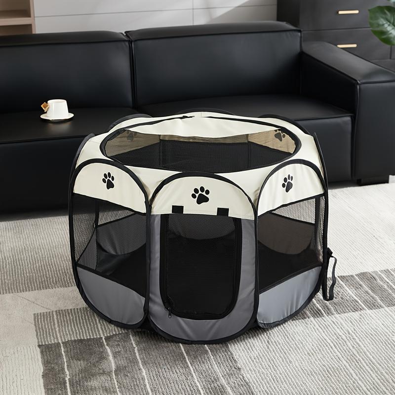 Foldable Pet Playpen for Dogs and Cats – Portable Octagon with Removable Zipper, Indoor/Outdoor Use