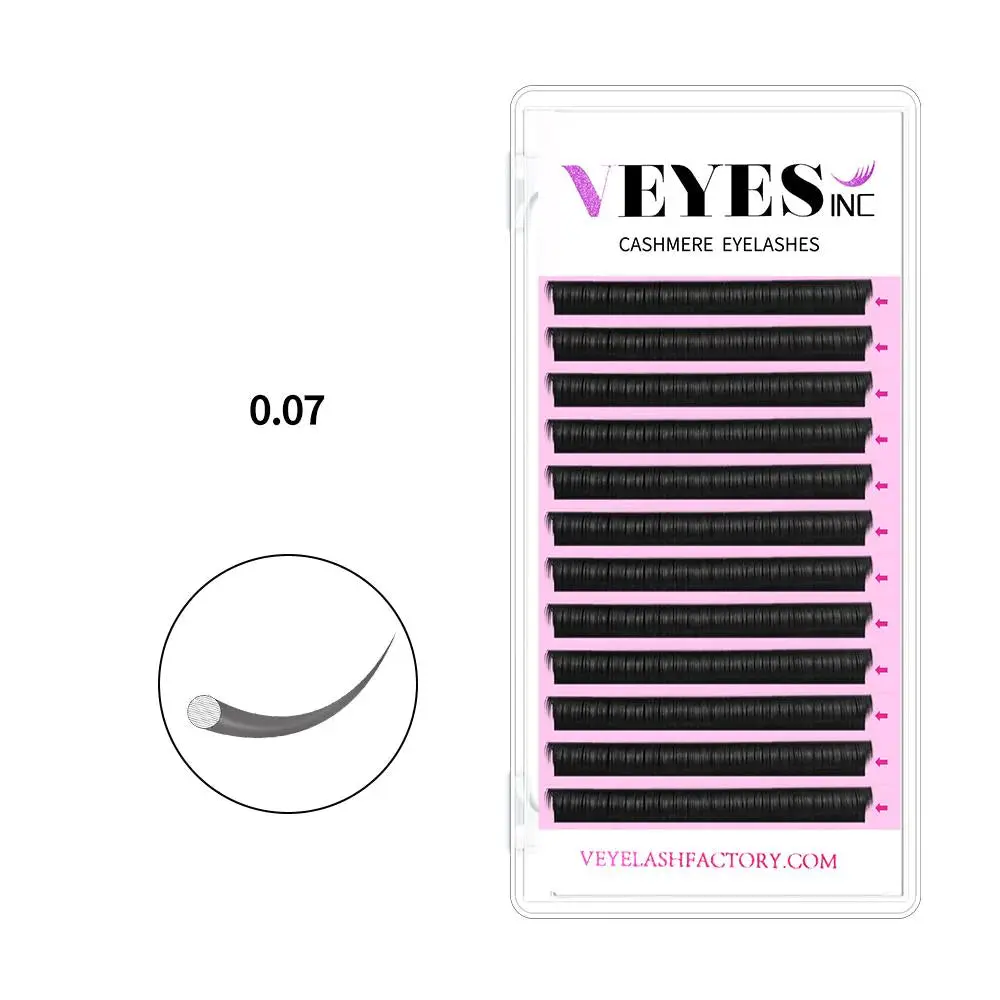 Veyes C Curl Cashmere Faux Mink Eyelash Extensions, 0.03mm-0.07mm Thin Korean Cosmetic False Lashes with Peel-Off Strip (Multiple Lengths), Individual Lashes, Eye Makeup, Eyelashes Extensions, Fake Mink, False Eyelashes & Adhesives, Cc Curl, Lash Extensio