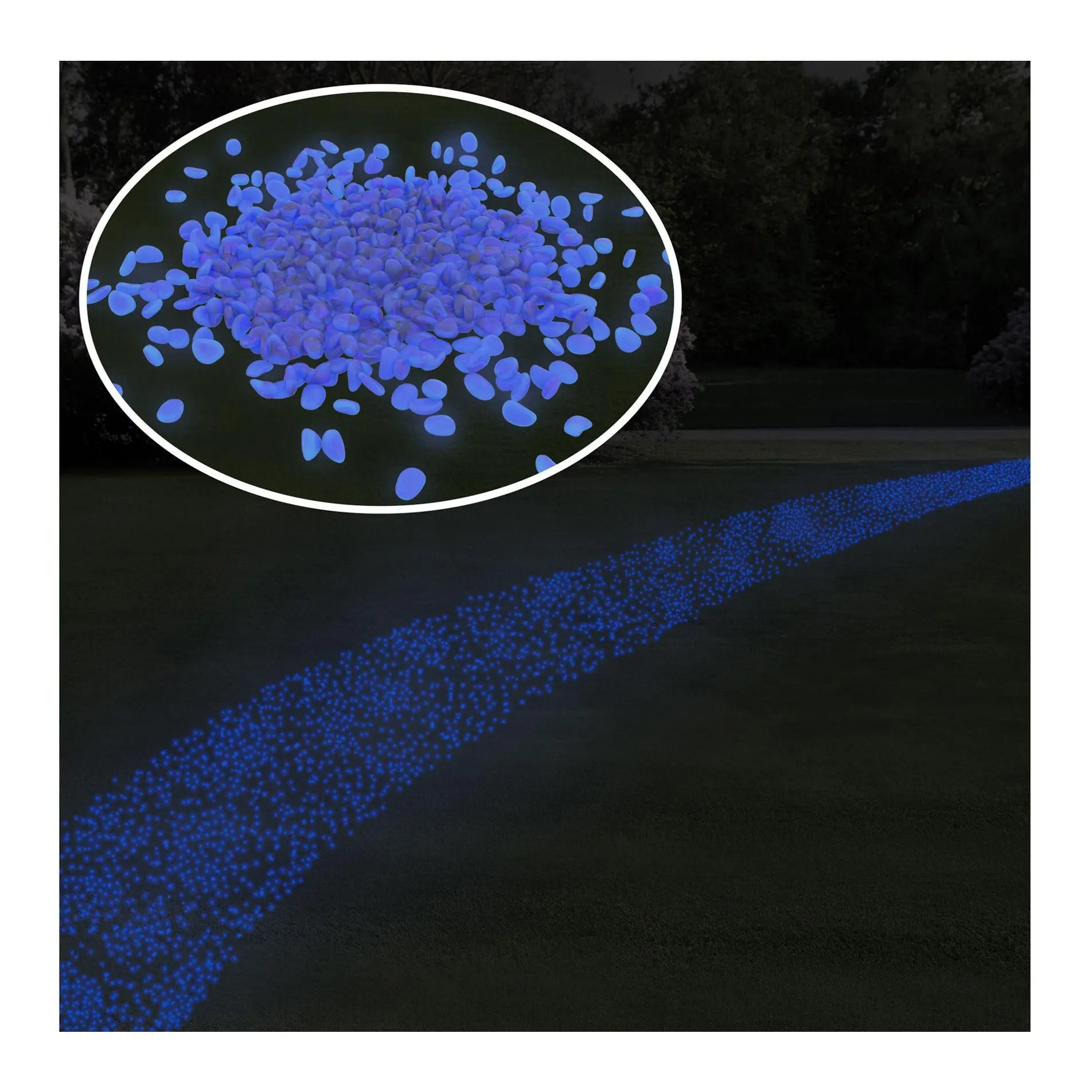 Pure Garden 500 Glow in the Dark Solar PathwayPebbles