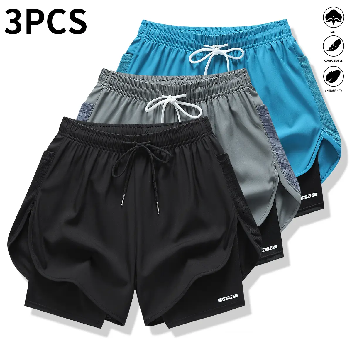 Black + Light Gray + Lake Blue