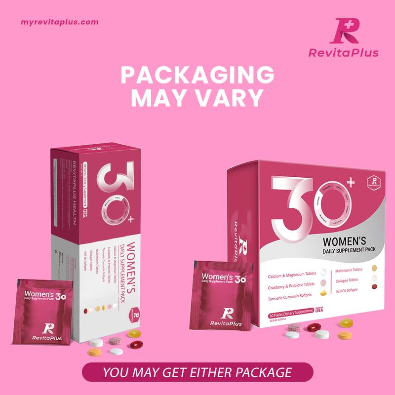 RevitaPlus Beautypack Women’s Daily Supplement | Multivitamin, Calcium, Magnesium, Cranberry, Probiotics, Turmeric, Collagen, Krill Oil | Skin, Hair, Anti-aging & Stress Support | 30-Day Wellness Pack RevitaPlus Beautypack Women’s Daily Supplement | Multivitamin, Calcium, Magnesium, Cranberry, Probiotics, Turmeric, Collagen, Krill Oil | Skin, Hair, Anti-aging & Stress Support | 30-Day Wellness Pack