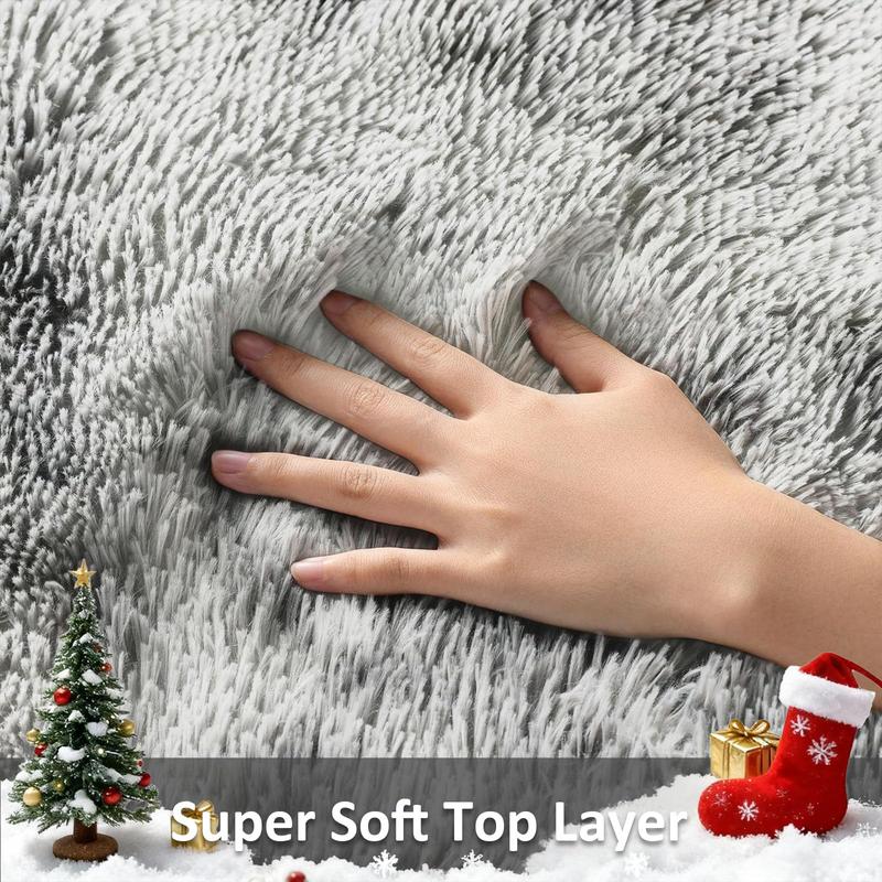 XEXSIN Soft Fluffy Large Modern Area Rugs for Living Room Bedroom Grey Tie-dye Ultra Soft Thickened Memory Foam Indoor Rug Comfy Aesthetic Solid Minimalist Carpets for Girls Boys Nursery Dorm Home Decor