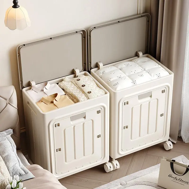 UFORU Square Rolling Laundry Hamper with Wheels, Ventilated Clothes Basket, Eco-Friendly Odor-Resistant Dustproof Lidded Laundry Bin, Portable Foldable Easy-to-Clean Storage; Size Details in SKU Images, Assembly Guide in Main Image & Description, Laundry