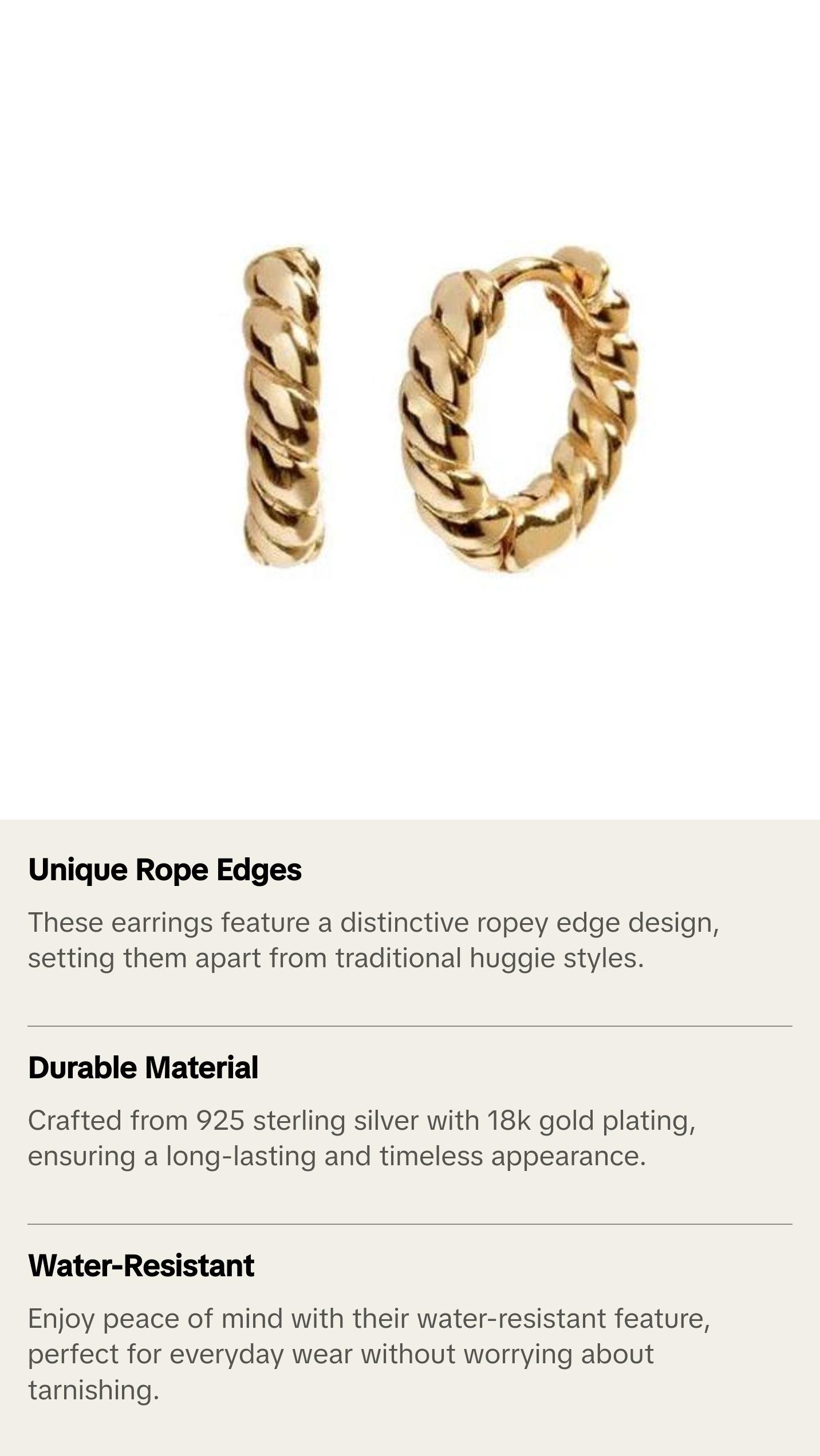 REMI HUGGIE EARRINGS (925 SILVER)