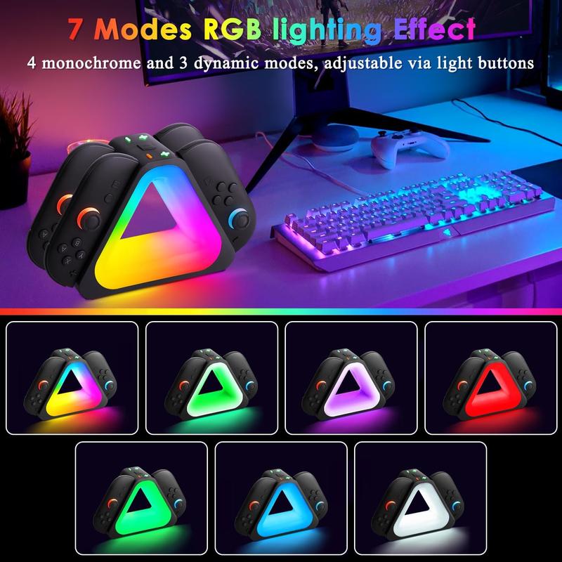 Dock for Nintendos  2, 2 Joycons Dock for 4 Joycon,Joycons Charger Stand Station with LED Indication and USB Type-C Charger