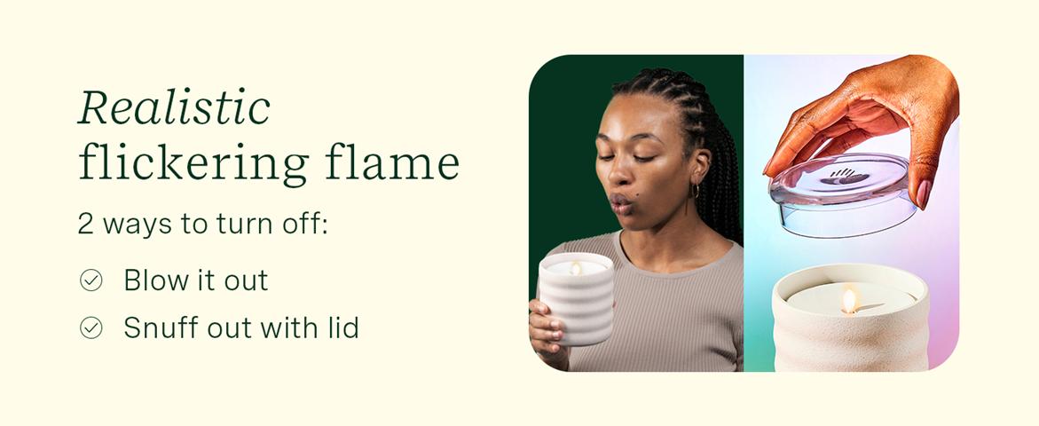 Lifelines Flameless Candle Essential Oil Diffuser Bundle with 2 ClickWick Essential Oil Blends - FREE SHIP