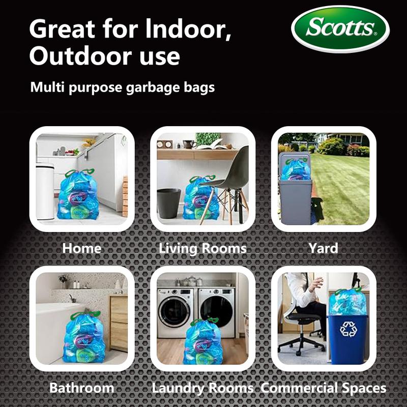 Scotts 30 Gallon Boxed Disposable Non-Rip Blue Large Drawstring Garbage Bags for Large Kitchen Trash Cans, Super 113.5 Liter Industrial, Garden, Home, Commercial Multi-Purpose Cleaning Supplies - Durable, Leak-Proof, Easy to Use Trash Bags Scotts 30 Gallon Boxed Disposable Non-Rip Blue Large Drawstring Garbage Bags for Large Kitchen Trash Cans, Super 113.5 Liter Industrial, Garden, Home, Commercial Multi-Purpose Cleaning Supplies - Durable, Leak-Proof, Easy to Use Trash Bags