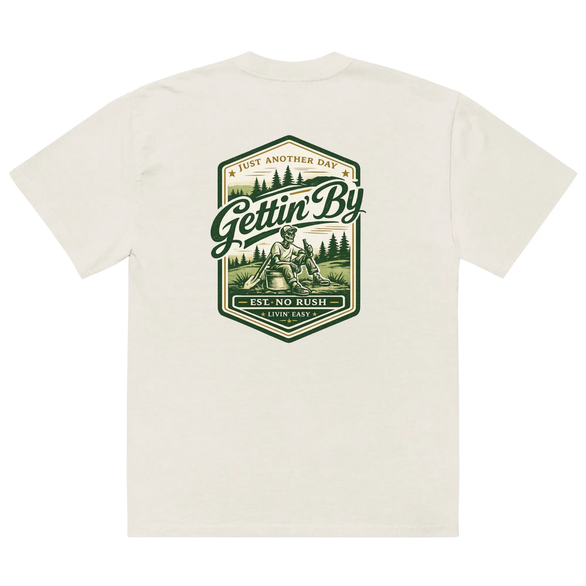 "Just Gettin' By" Another Day Oversized Faded T-shirt