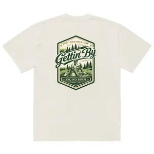 "Just Gettin' By" Another Day Oversized Faded T-shirt