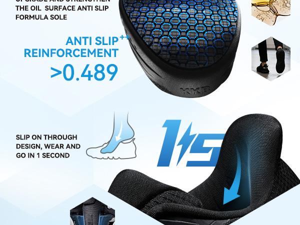 【2026 Recién llegado】Oil-Safe Grip Non Slip Work Shoes Women Slip Resistant Work Shoes for Women,Slip-On Waterproof Walking Shoes for Standing All Day in Nursing Kitchen Restaurant Arch Support Lightweight Black Women Footwear Girl 【2026 Recién llegado】Oil-Safe Grip Non Slip Work Shoes Women Slip Resistant Work Shoes for Women,Slip-On Waterproof Walking Shoes for Standing All Day in Nursing Kitchen Restaurant Arch Support Lightweight Black Women Footwear Girl