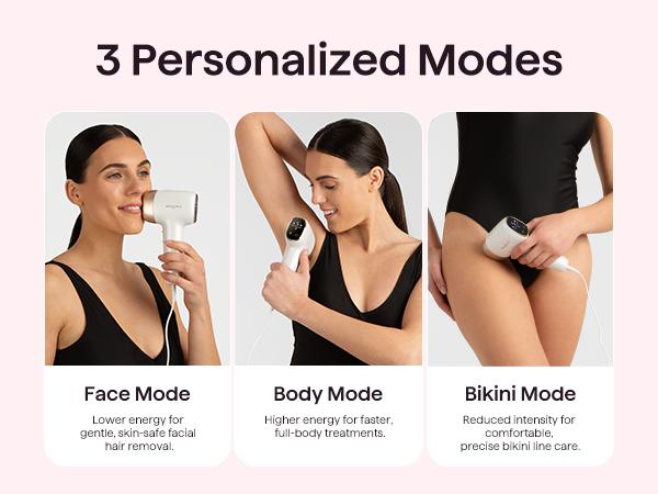 Wavytalk BARE IT Next-Gen Hair Removal with Ice Cooling, 3 Modes & 24J Dual-Pulse for Salon-Level Results on Face, Body & Bikini, Painless & Precise