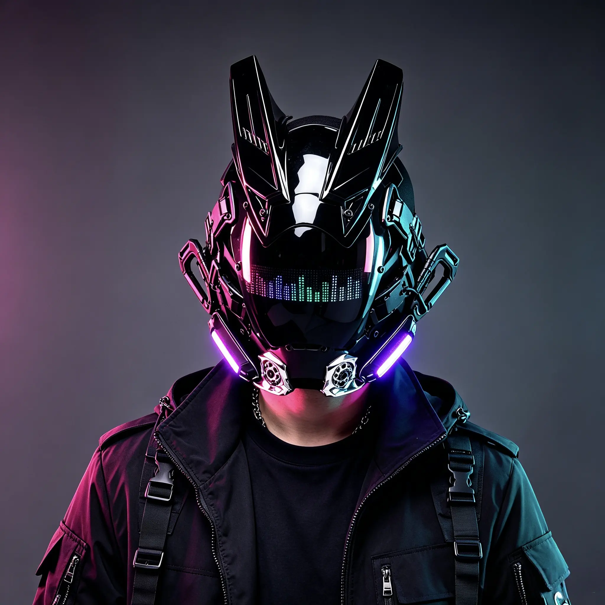 COSTRIBE Rechargeable Red LED Futuristic Cyberpunk TPU Face Mask - Breathable, Secure, Standout-in-Crowds Mechanical Graphic Accessory for Halloween, Beach, Party, One Size