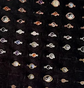 Wire Wrapped Gemstone Bead Ring