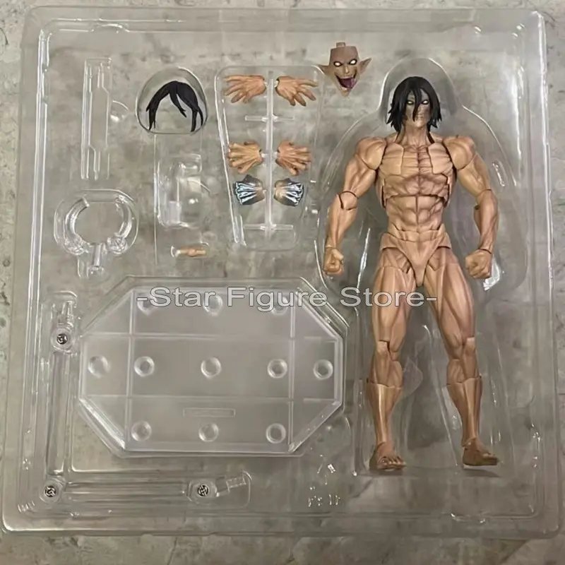 Attack on Titan Eren Jaeger Action Figure Revoltech Amazing Yamaguchi Eren Yeager Model Toys Figures Movable PVC Collection Doll
