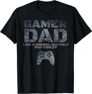[100% Cotton] Cool Gamer Dad Like A Normal Dad Only Way Better T-Shirt With Controller Design