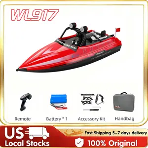 2.4G RC Jet Racing Boat – Remote Control Speed Boat with LED Lights & Low Battery Alarm, Portable Case for Pool/Lake/Sea .Ideal for Water Sports