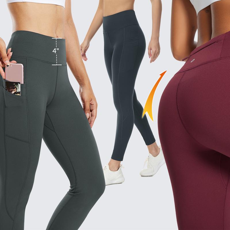 baleaf Women's Fleece Lined Water Resistant Legging High Waisted Thermal Winter Hiking Running Pants Pockets