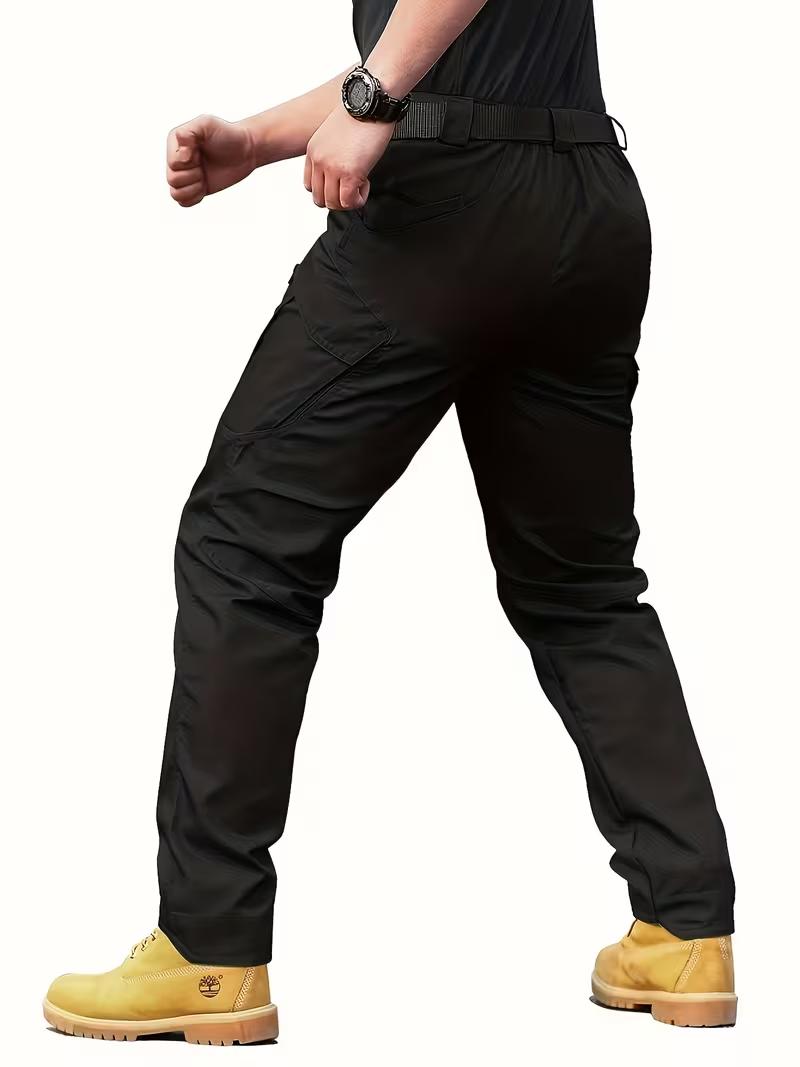 HOMUG Men's Lightweight Casual Cargo Pants feature multiple pockets and a variety of color options. Made of wear-resistant and scratch-resistant fabric, they are suitable for outdoor activities and ideal to wear in spring and autumn.