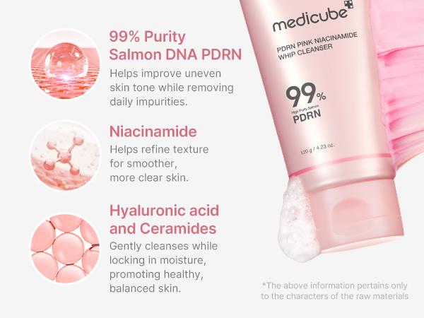 [medicube official] PDRN Marshmallow Whip Cleanser | Face Wash, Cleansing Foam for Pore Care & Uneven Skin Tone | Gentle Daily Deep Cleansing | Hydrating and Nourishing Facial Cleanser | Korean Skincare | 4.2 oz