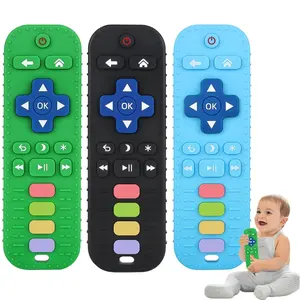 3 Pack Baby Teether Toy Chew Toy for Babies 0-12 Months 6-36 Months TV Remote Control Shape Teething Relief Baby Toys for Infants Developmental Soothe Babies Gums Gifts Set