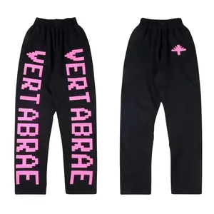 Vertabrae Style Black And Pink Sweatpants, Streetwear Hip Hop Shorts, Trendy For Outdoor Wear Daily Wear, Gift For Him Her Can be used with a raincoat