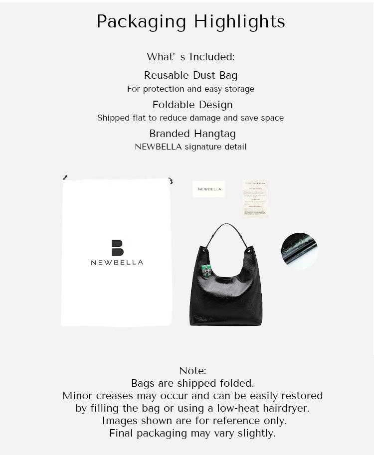 NEWBELLA Nora 2 PCS Set Hobo Bags,in PU Leather - Sleek Solid Color Top Handle Bag , School & Commute,FallFreshness Elegant Handbag