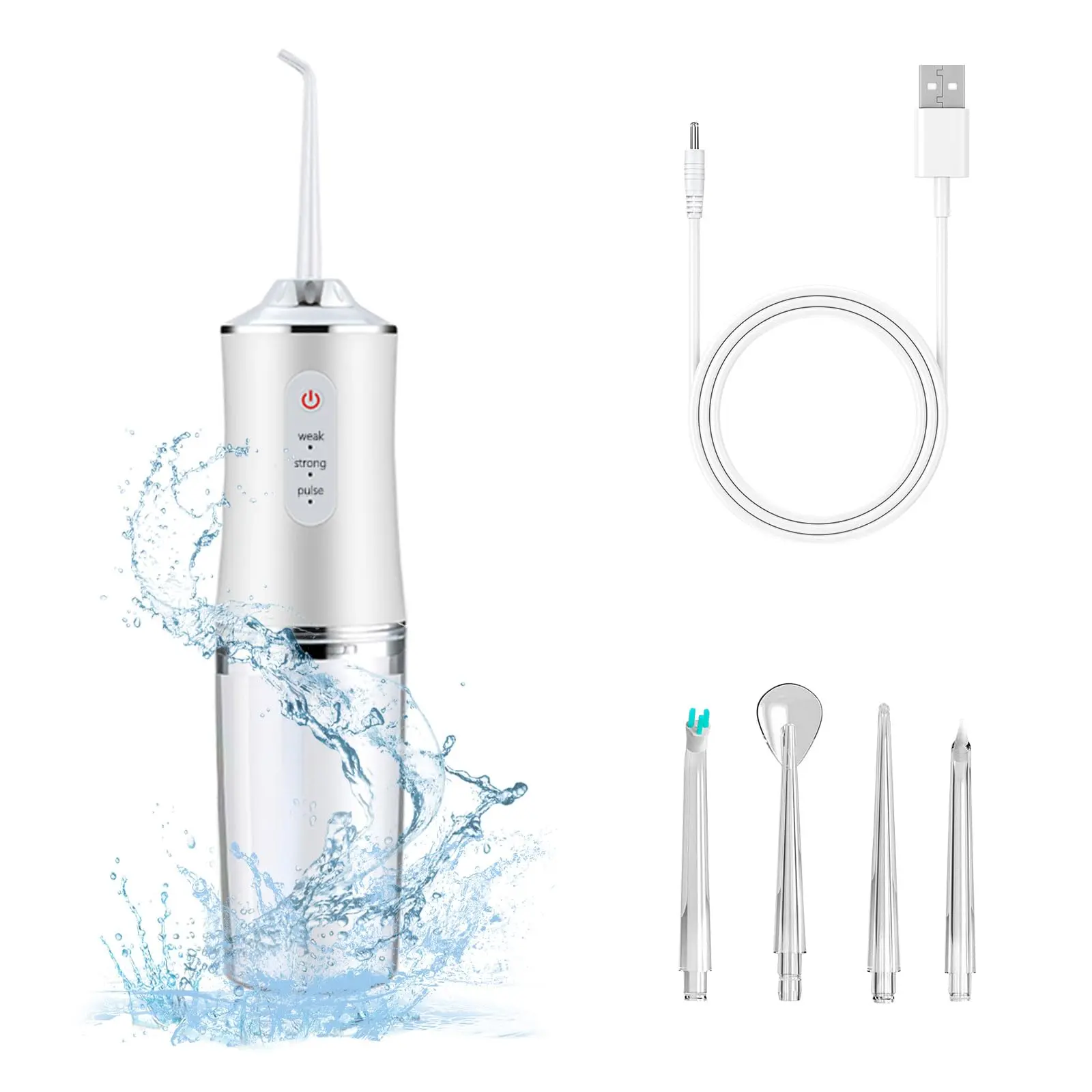Electric Water Flosser Oral Irrigator, Portable Dental Care Device, Effective Plaque Removal, Easy to Use, Ideal for Home & Travel