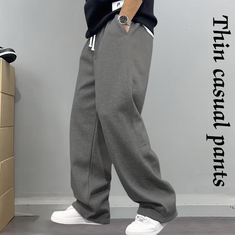 Men's Casual Jogger Pants - Elastic waistband with drawstring design, side pockets, all-season athletic style pants, comfortable fabric, durable material suitable for sports, workouts, and outdoor activities jin grey sweatpants