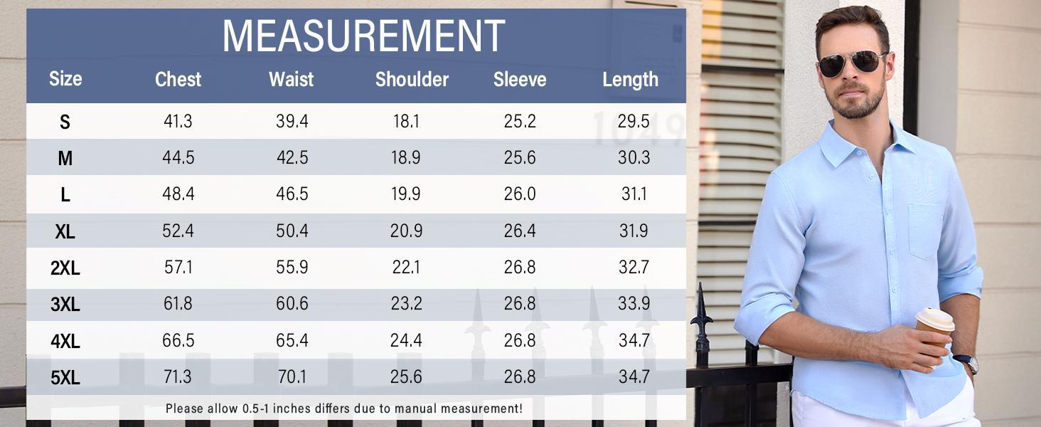 3-Pack Mens Button Down Shirt Casual Oxford Shirts Untucked Dress Shirt for Men Long Sleeve Button Up Shirt with Pocket