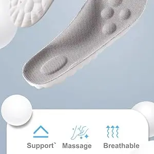 4D All Season Cloud Soles for Men and Women Comfortable Memory Foam Insoles with U-Shaped Cup and Shock Absorption for All Shoes - Foot Pads 4D All Season Cloud Soles for Men and Women Comfortable Memory Foam Insoles with U-Shaped Cup and Shock Absorption for All Shoes - Foot Pads