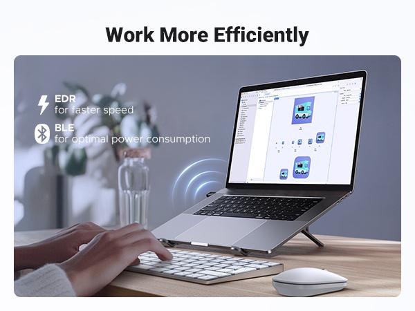 UGREEN USB Bluetooth Adapter for PC, Bluetooth 6.0 Dongle Receiver EDR & BLE, Plug & Play for Windows 11/10/8.1, for Headphone/Keyboard/Mouse/Speakers/Printer