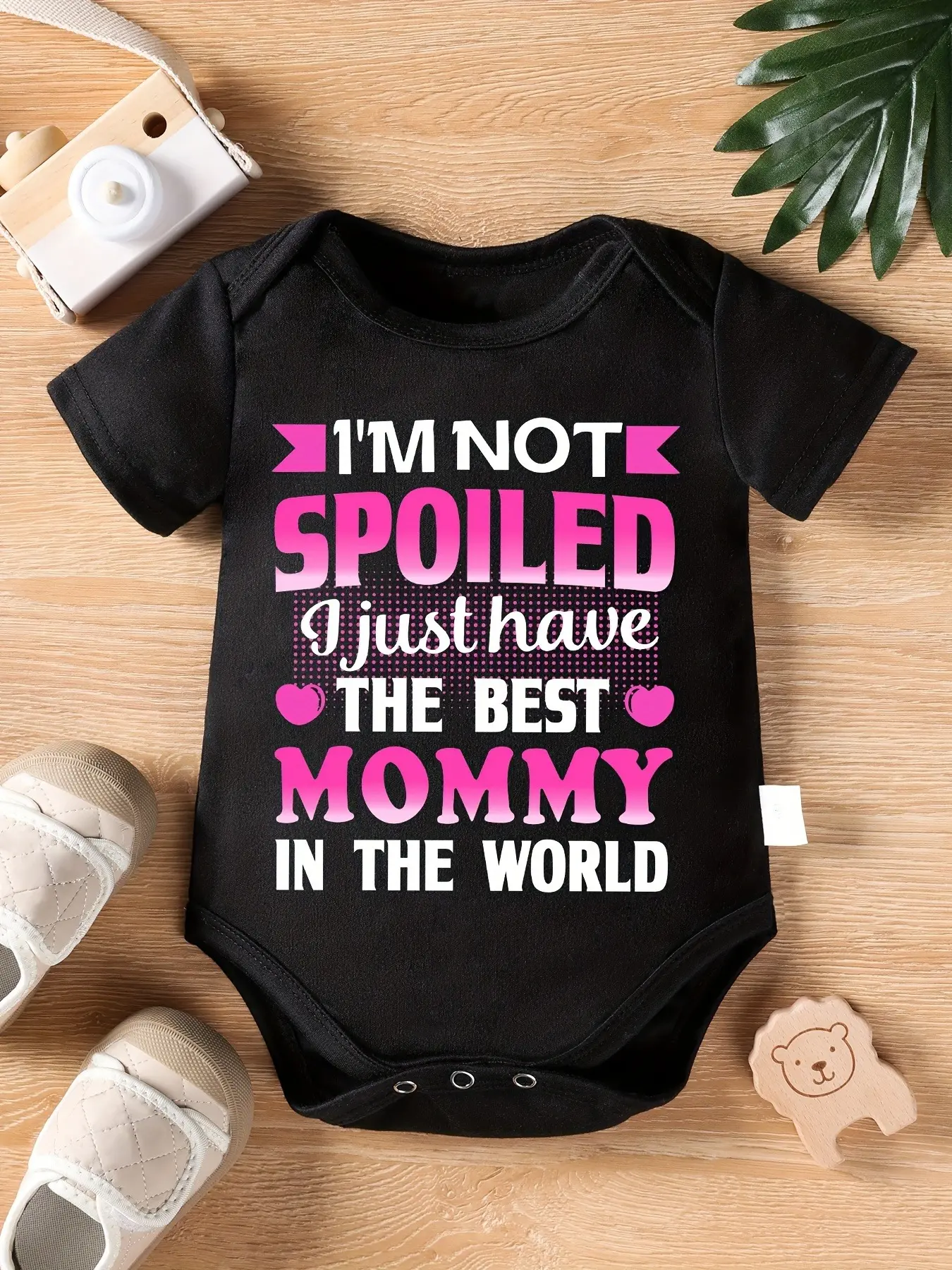Soft Cotton Blend Unisex Baby Bodysuit - Crew Neck Short Sleeve, Funny Slogan Print, Alphabet Design, Snap Closures, Newborn Outfits Clothes, Jersey Onesie Unisex Bodysuits & One-Pieces