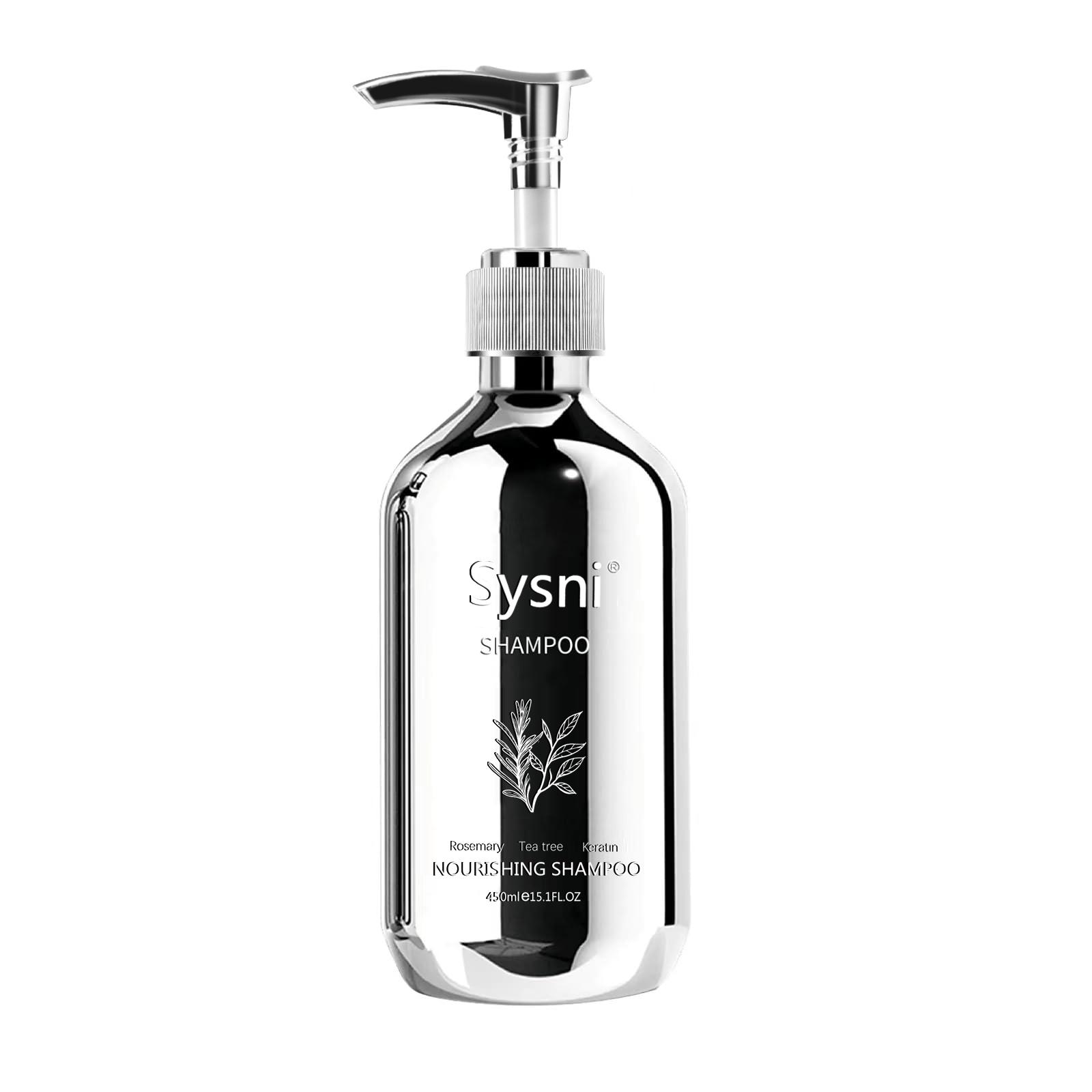 2025 New Sysni Organic Rosemary Shampoo and Tea Tree Special Shampoo, keratin nourIshing ,Promote Hair Growth, Strengthening Shampoo, Prevent Hair Loss Cleansing Shampoo,Deep Cleans, Refreshes Scalp, For All Hair Types, Especial Oily Hair Rosemary Biotin