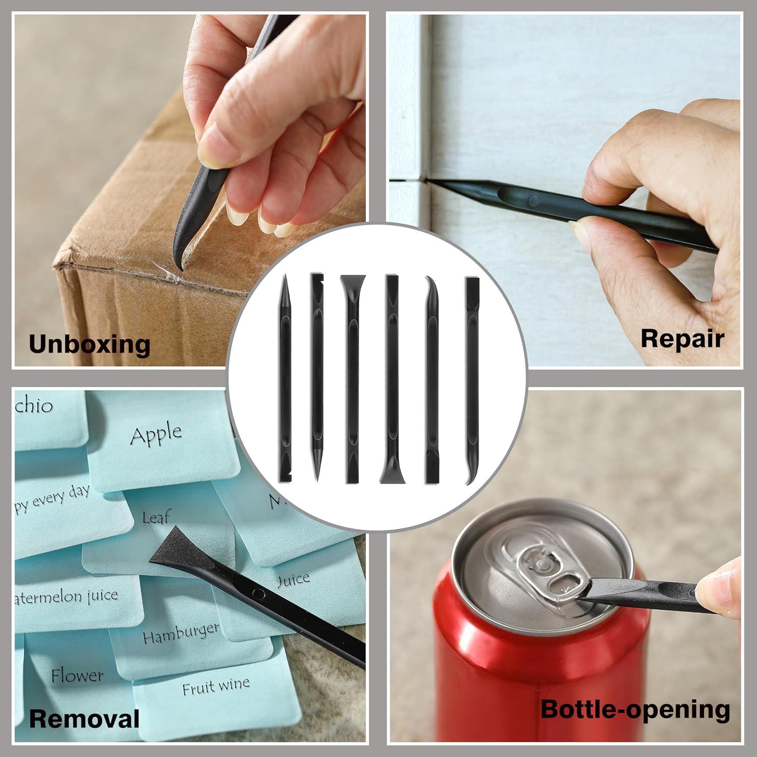 Scraper Small Plastic Scraper Tool, Multi-Purpose Scraper Non-Scratch Cleaning Tool, Used in Narrow Spaces and Gaps, Perfect for Removing Oil Stains, Labels, Food, Dirt, Paint, Etc. (6pcs)#MothersDayGift #GiftsForHer