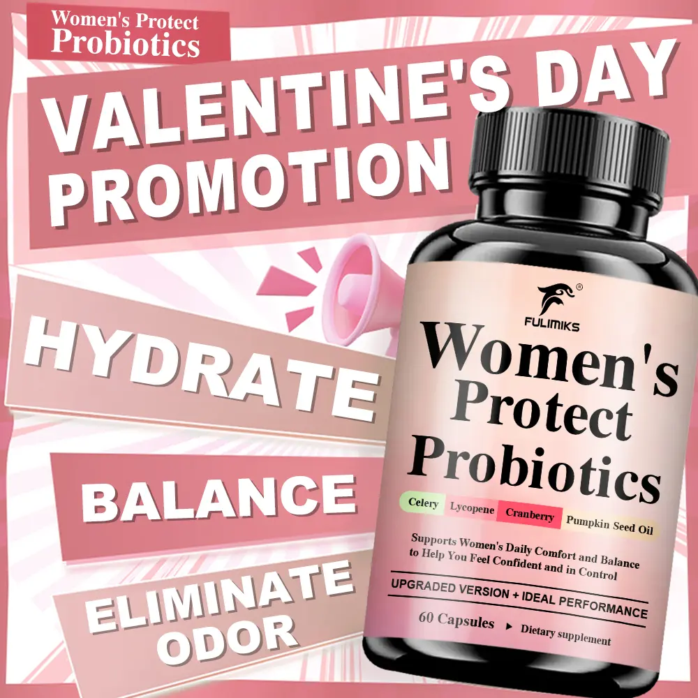 FULIMIKS Women's Protect Probiotics Natural Dietary Supplement - Antioxidant-Rich Health Supplement with Celery, Lycopene, Cranberry, Pumpkin Seed Oil for Daily Comfort & Balance, Antioxidant Rich Supplement