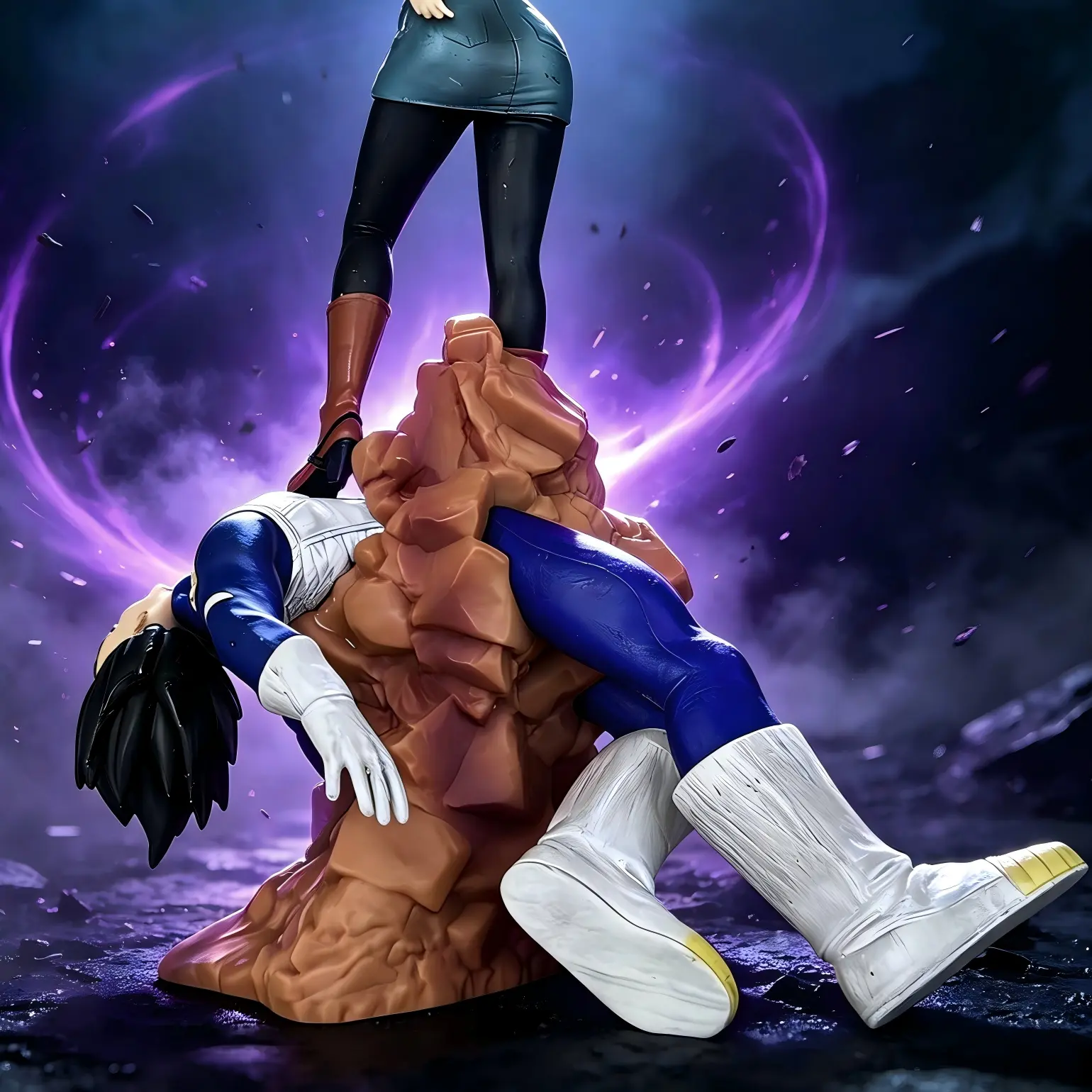 Statue model DBZ animation real-life statue collection gifts-rock battle scene sculpture, home decoration, birthday gifts for boyfriends and children